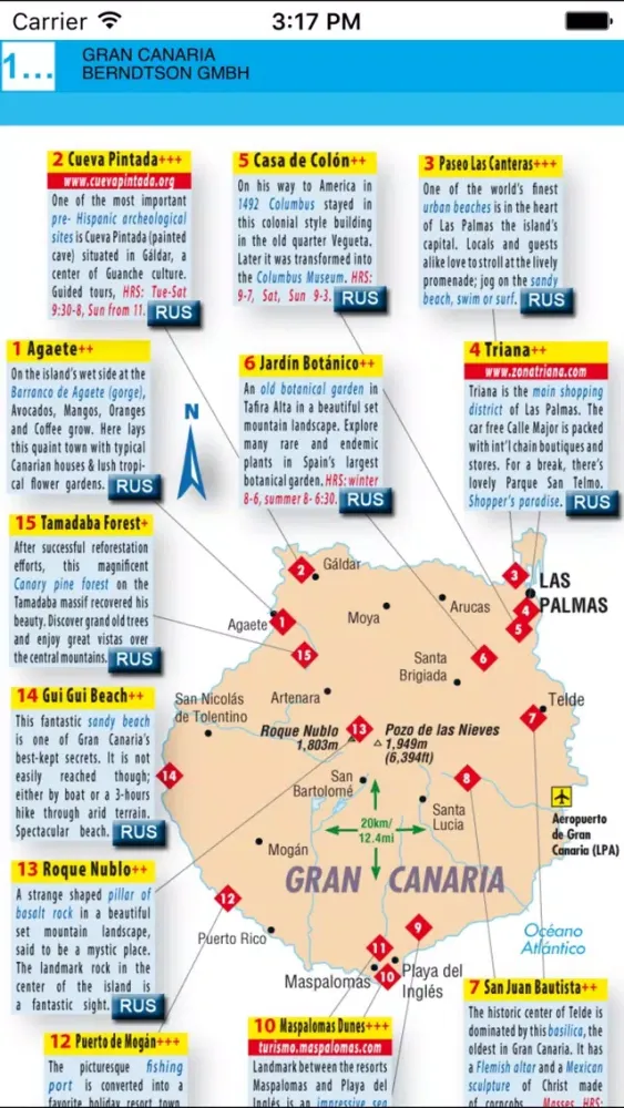 Gran Canaria. Road map.應用截圖