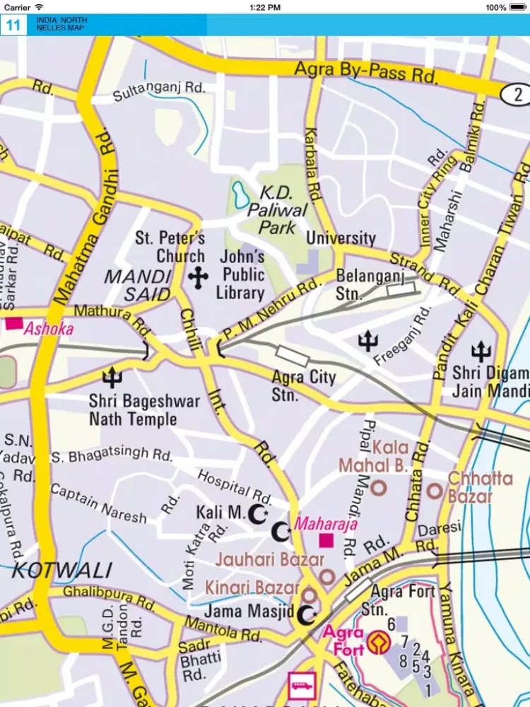 Capturas de pantalla de India: North. Tourist map. iPad 