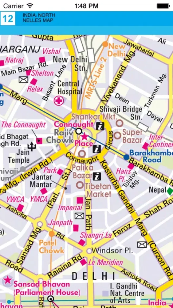 Capturas de pantalla de India: North. Tourist map.