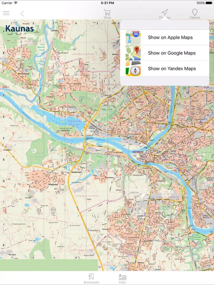 Captures d'écran de Kaunas. City plan. iPad 