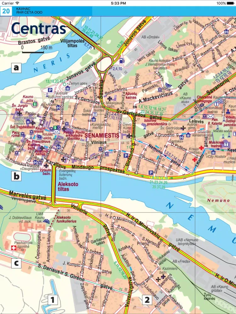 Captures d'écran de Kaunas. City plan. iPad 