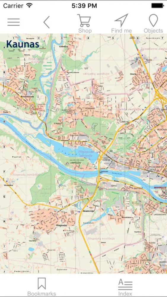 Captures d'écran de Kaunas. City plan.