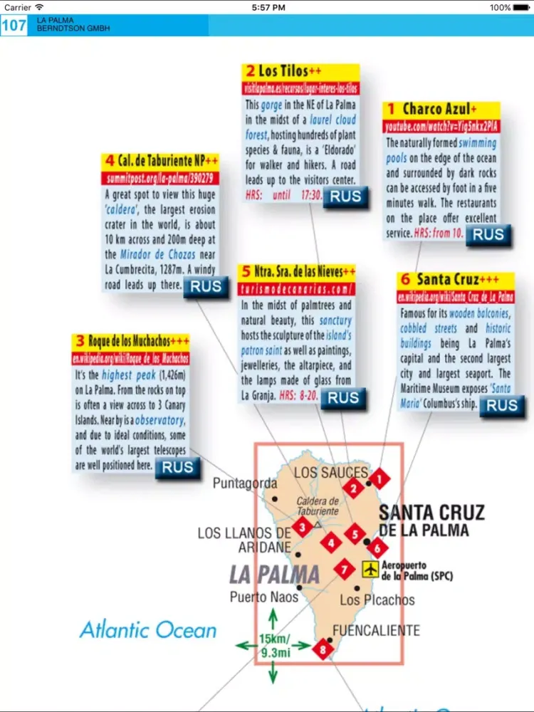 La Palma, El Hierro. Road map. iPad  Ekran Görüntüleri