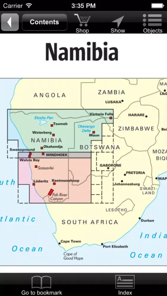 Capturas de pantalla de Namibia, Botswana
