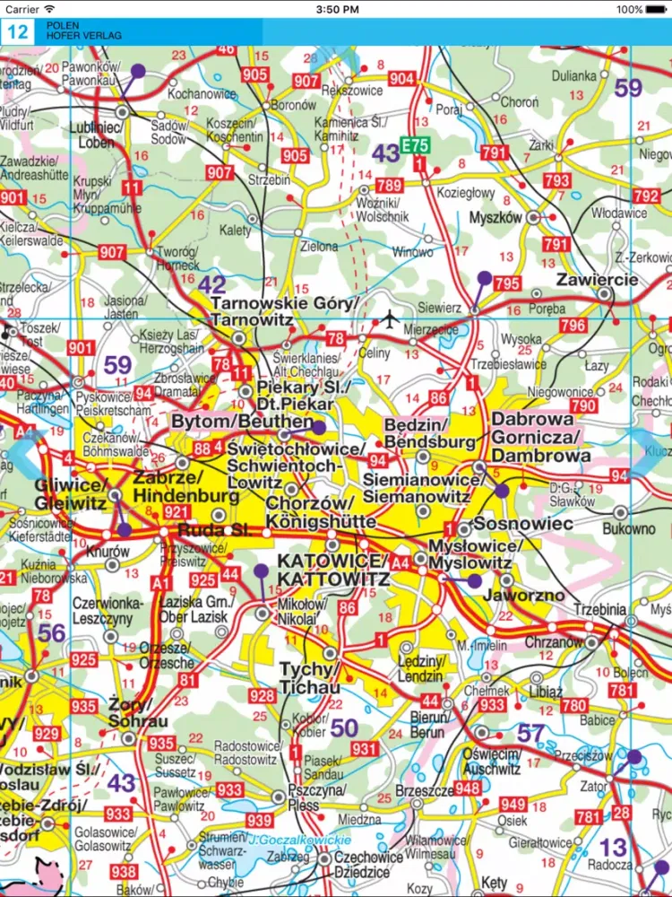 صور Poland. Detailed map iPad 