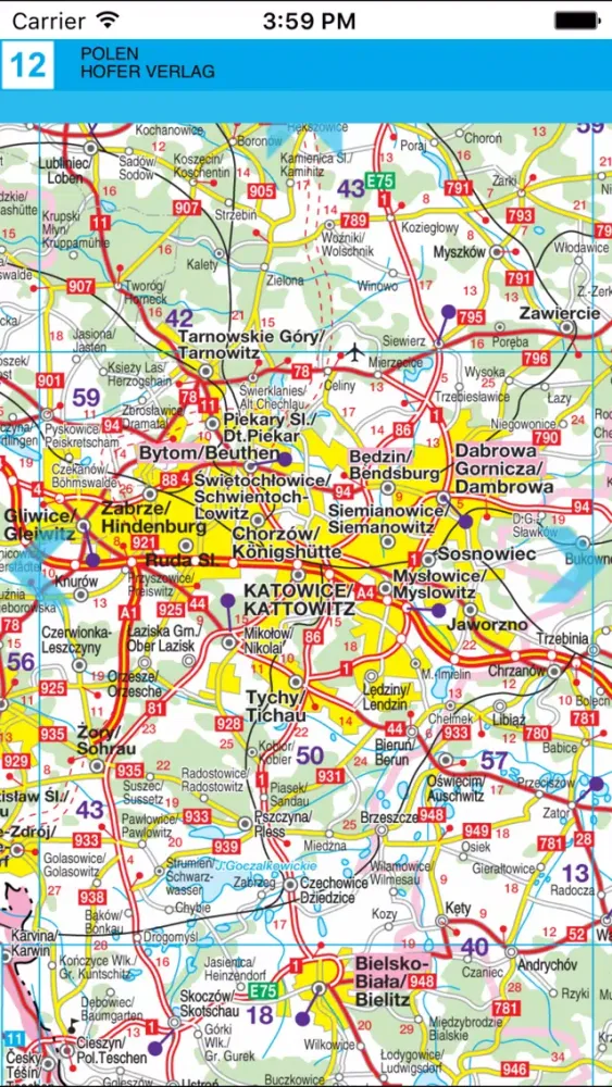صور Poland. Detailed map