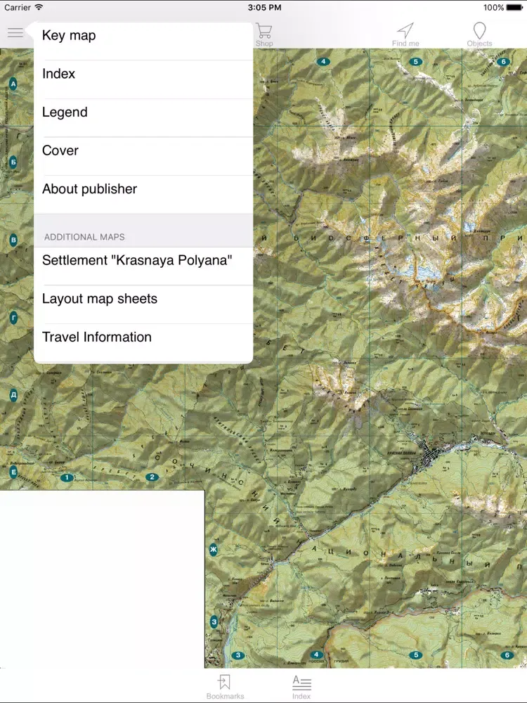 Krasnaya Polyana. Tourist map iPad  Screenshots