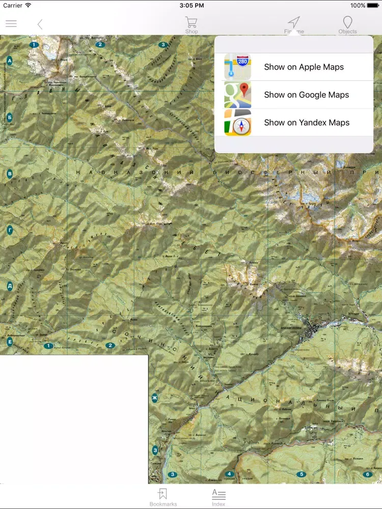 Krasnaya Polyana. Tourist map iPad  Screenshots