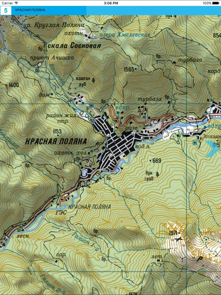 Krasnaya Polyana. Tourist map iPad  Screenshots