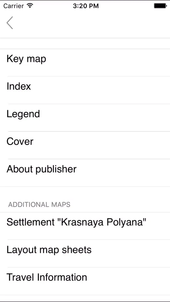 Krasnaya Polyana. Tourist map Screenshots