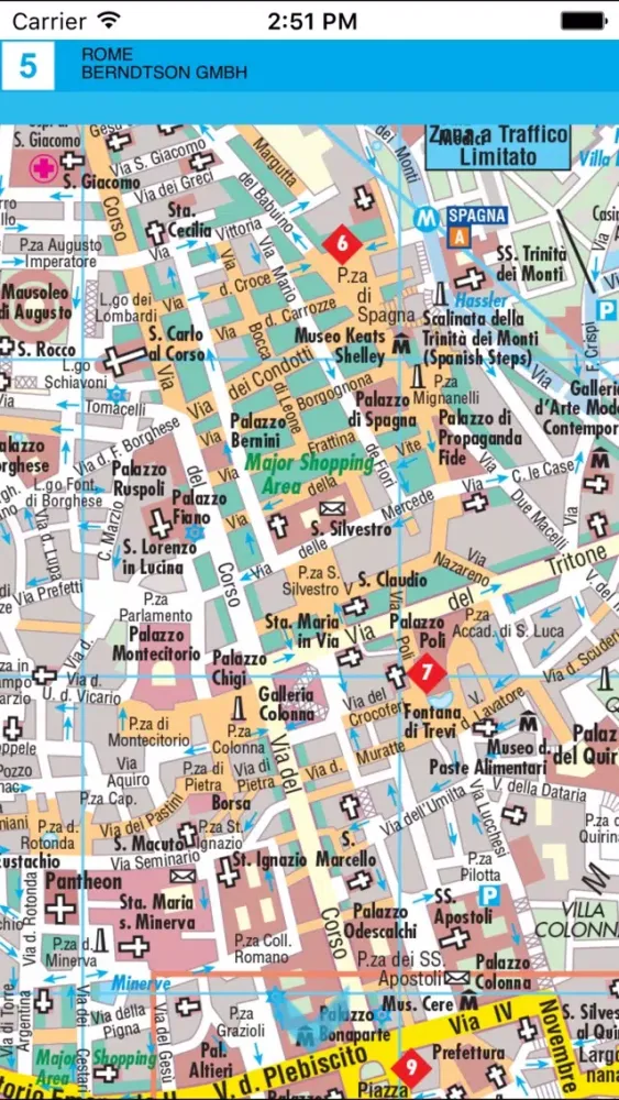 Captures d'écran de Rome. City map