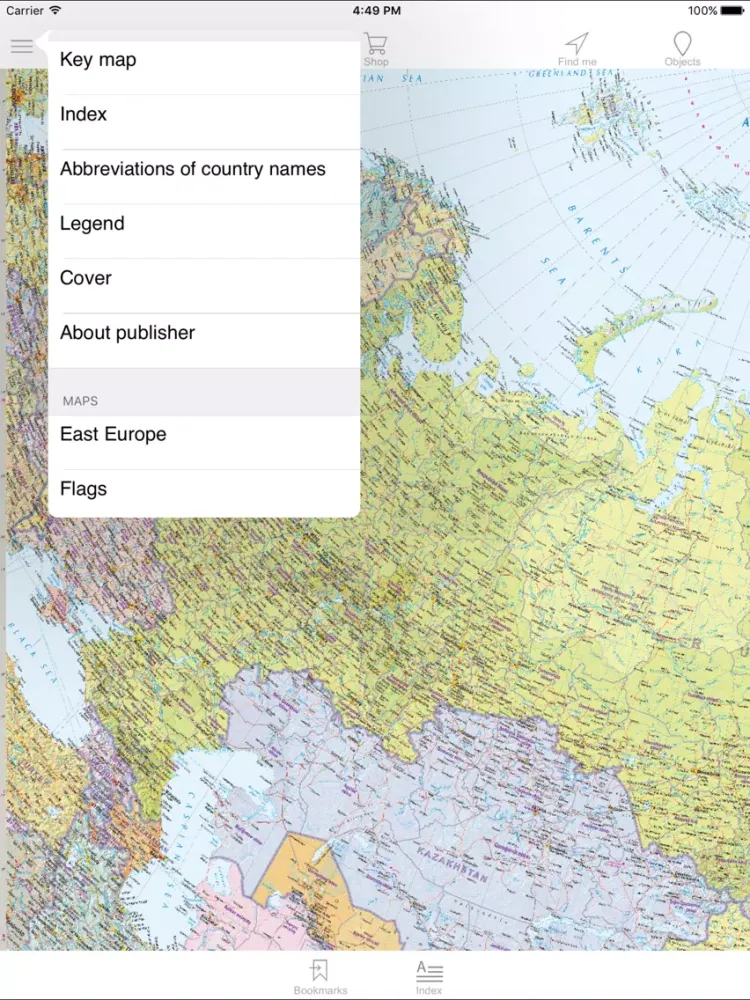 Capturas de pantalla de Russia and neighbouring countries. Road map iPad 