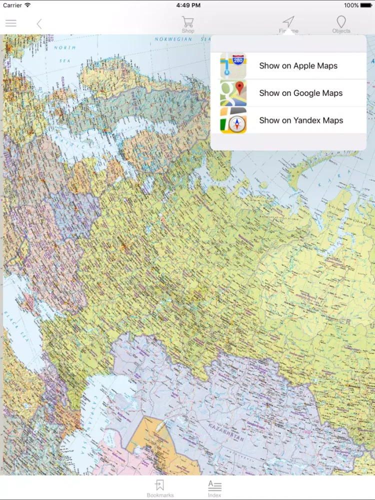 Capturas de pantalla de Russia and neighbouring countries. Road map iPad 