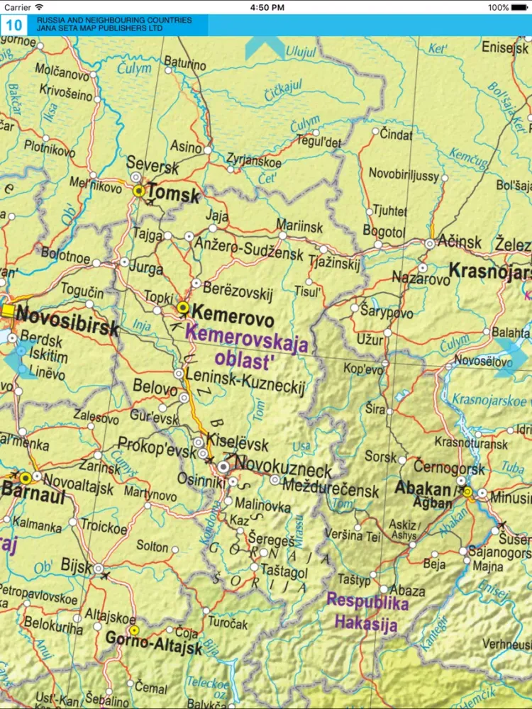 Capturas de pantalla de Russia and neighbouring countries. Road map iPad 