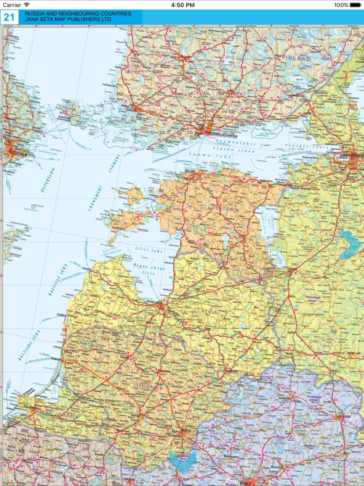 Capturas de pantalla de Russia and neighbouring countries. Road map iPad 