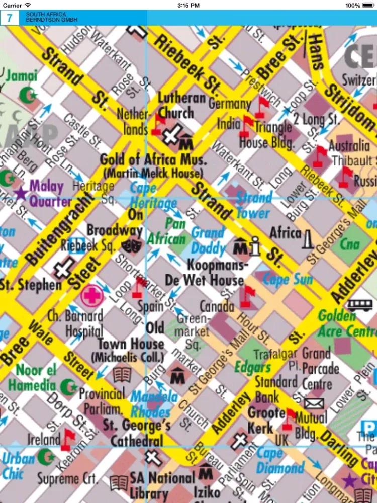 South Africa. Road map. iPad Screenshots