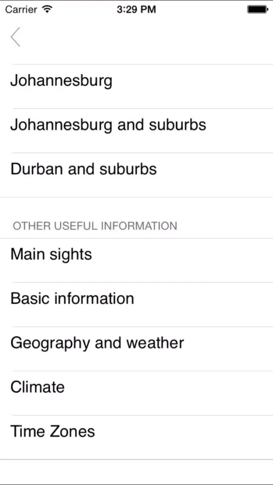 South Africa. Road map. Screenshots