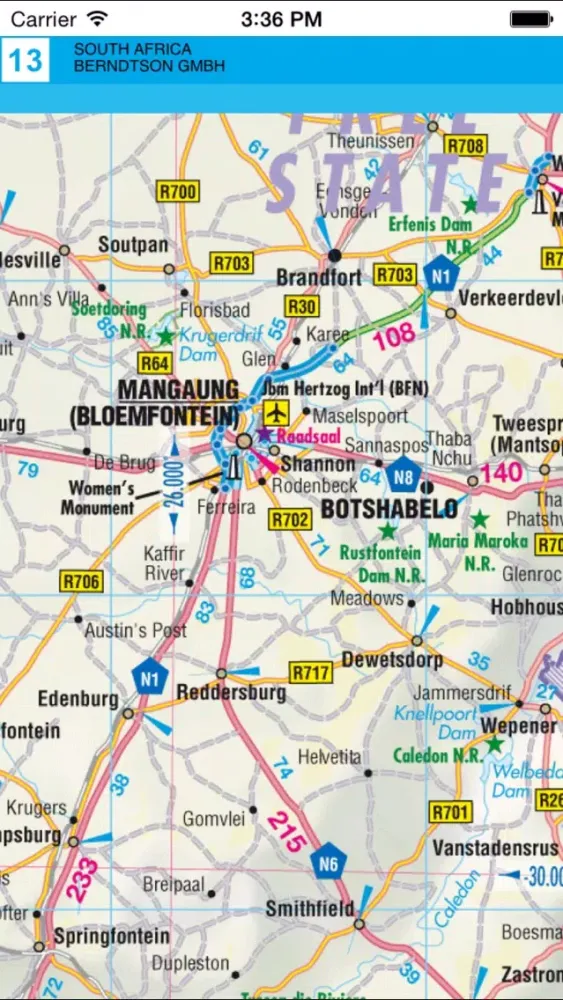 South Africa. Road map. Screenshots