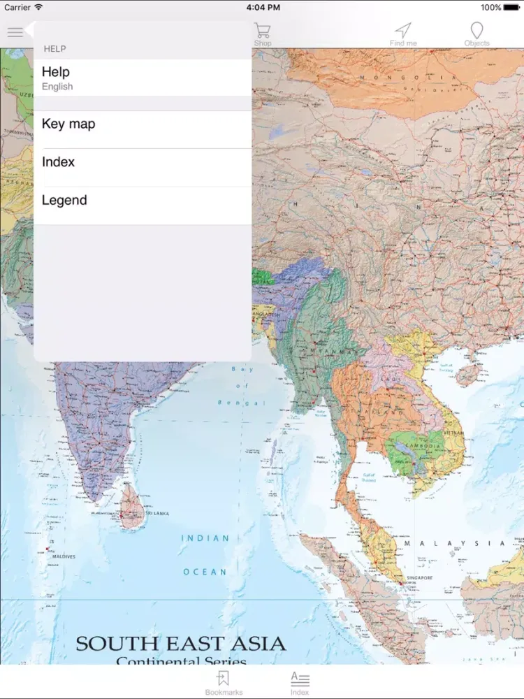 Capturas de pantalla de South East Asia. Political map. iPad 