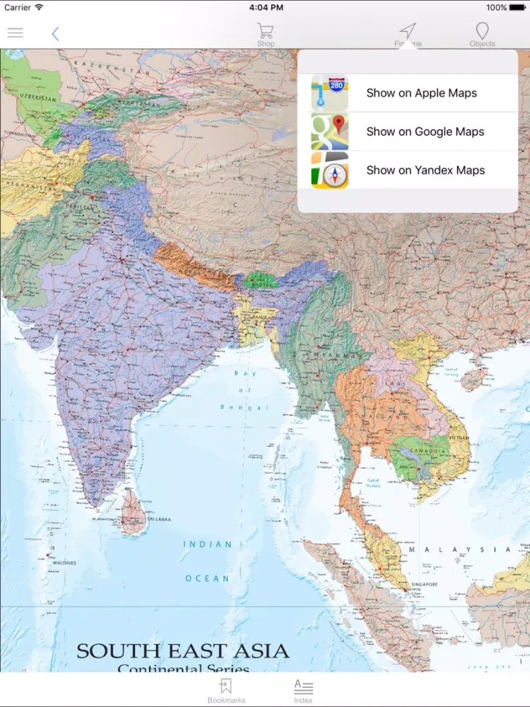 Capturas de pantalla de South East Asia. Political map. iPad 