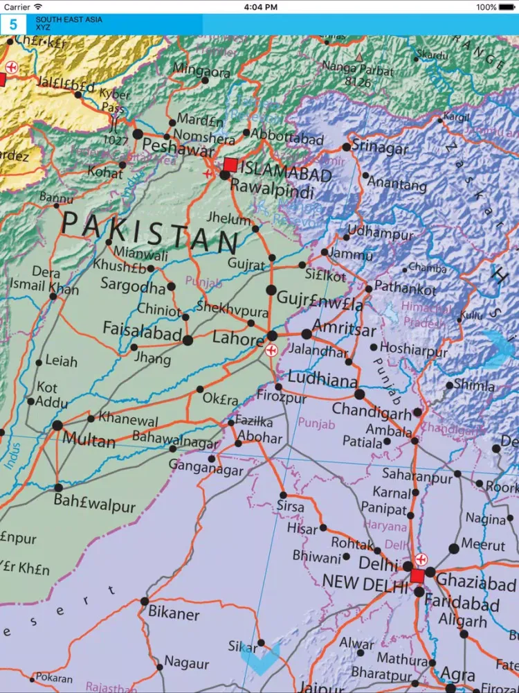 Capturas de pantalla de South East Asia. Political map. iPad 