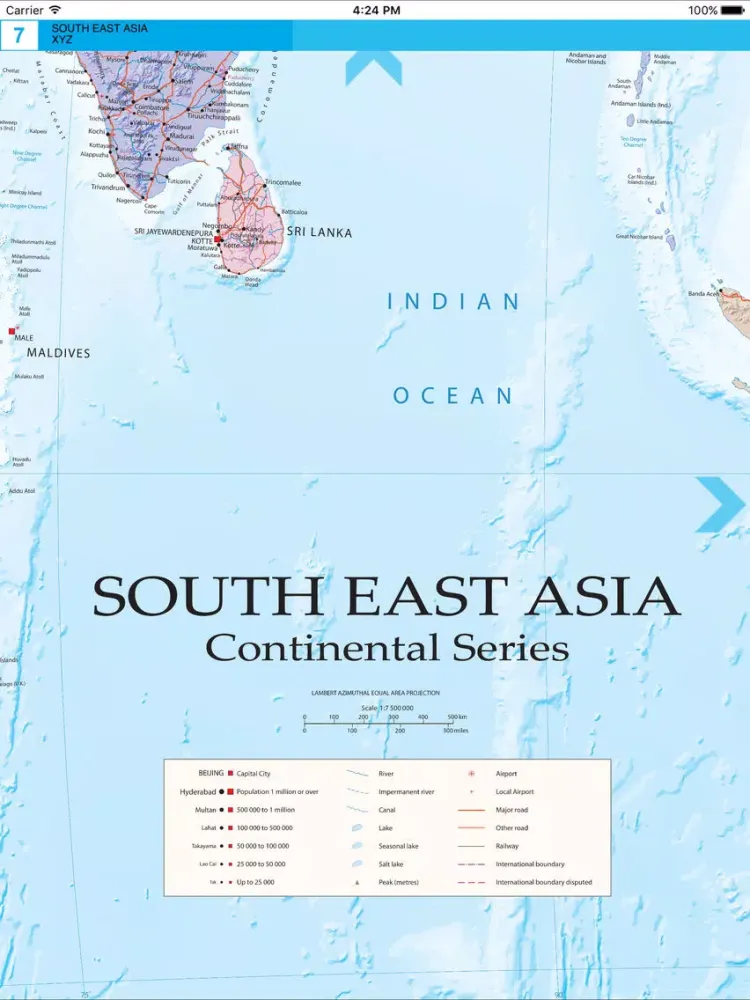 Capturas de pantalla de South East Asia. Political map. iPad 