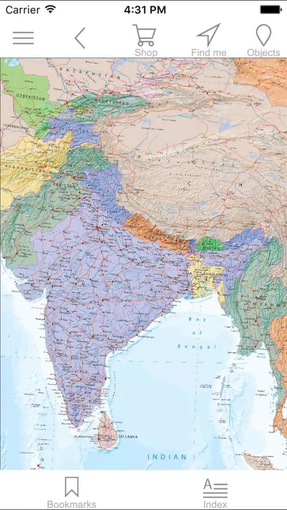 Capturas de pantalla de South East Asia. Political map.