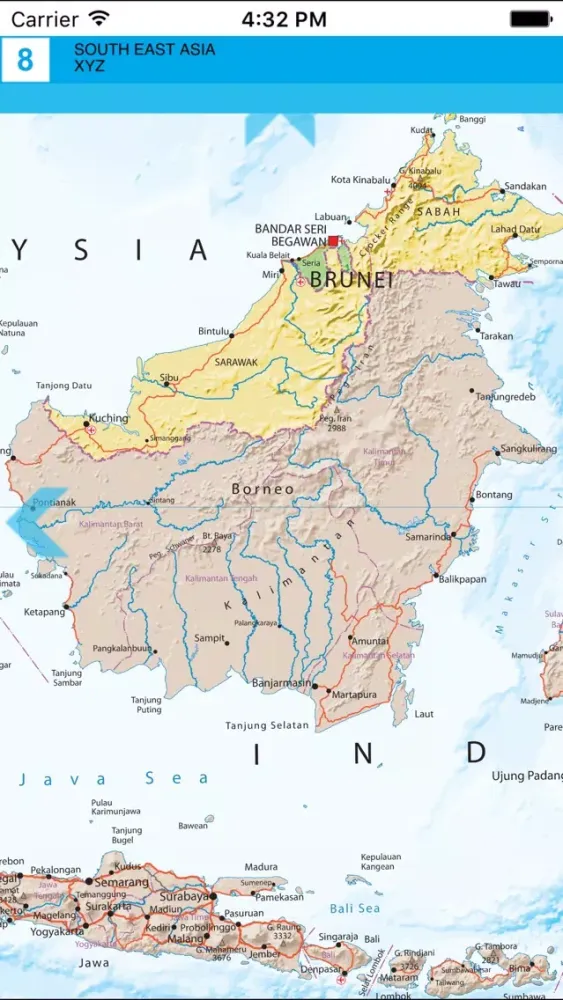 Capturas de pantalla de South East Asia. Political map.