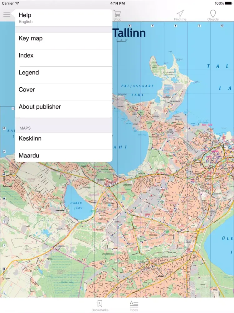Tallinn. City plan. iPad  Screenshots
