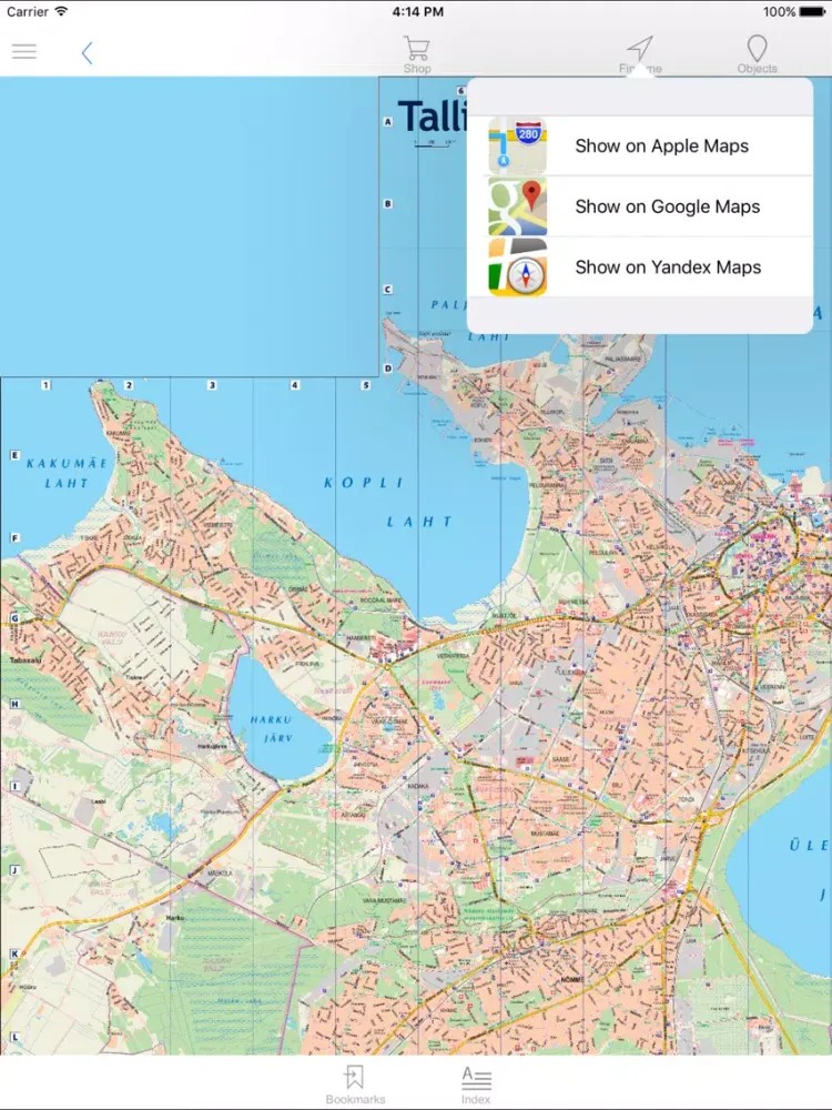Tallinn. City plan. iPad  Screenshots
