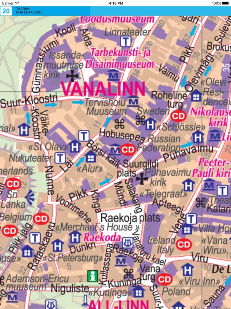 Tallinn. City plan. iPad  Screenshots