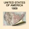 United States of America (1909). Historical map.