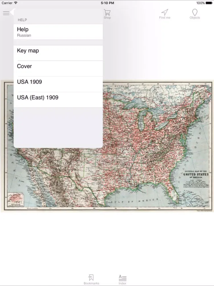 United States of America (1909). Historical map. iPad  Screenshots
