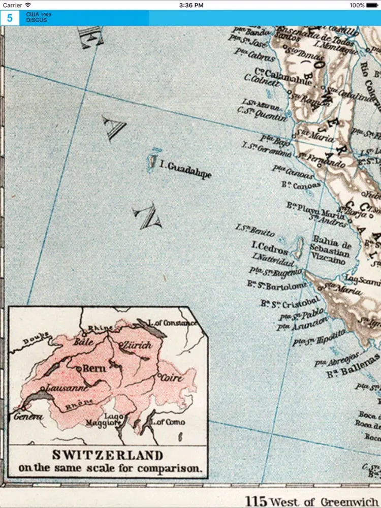 United States of America (1909). Historical map. iPad  Screenshots