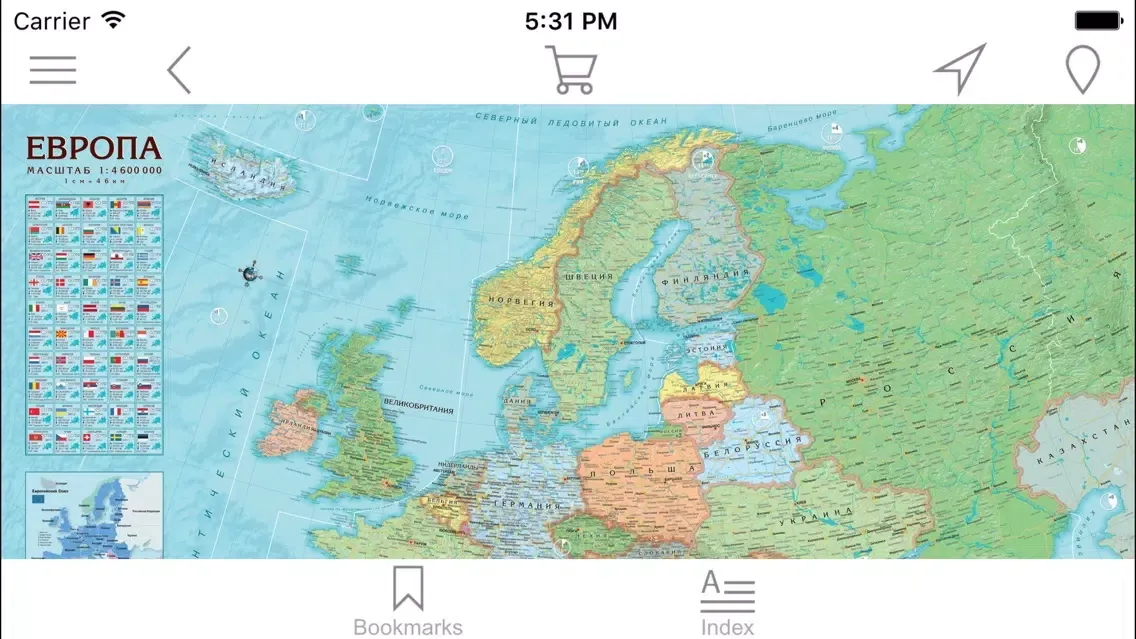 Captures d'écran de Europe. Political map