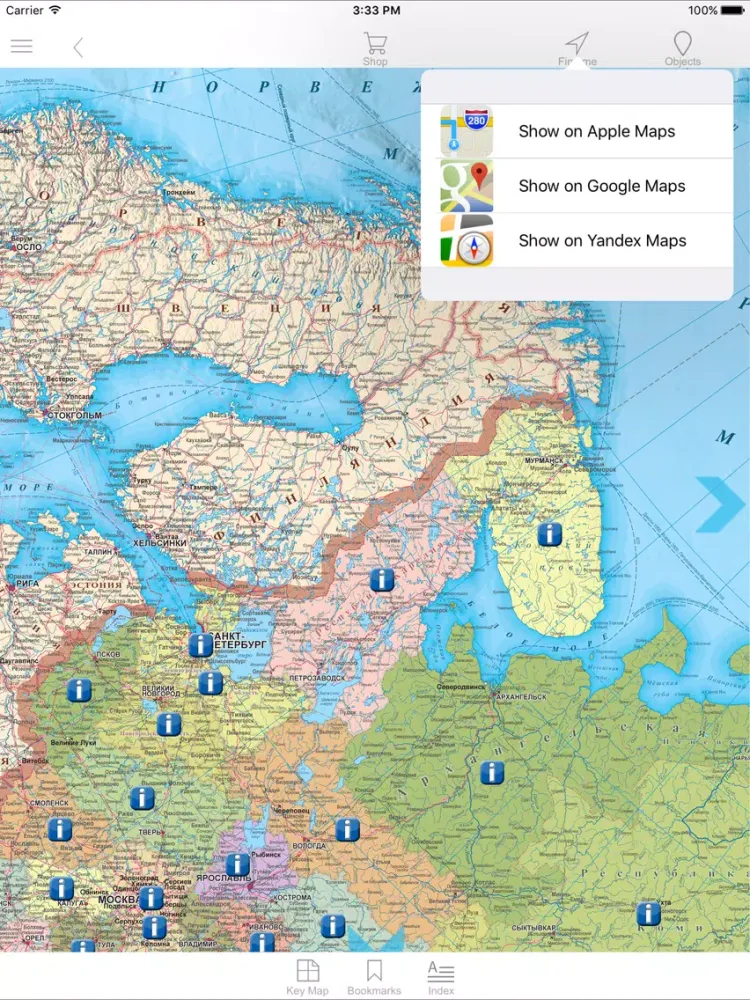 Russian Federation. Political and administrative map iPad  Screenshots