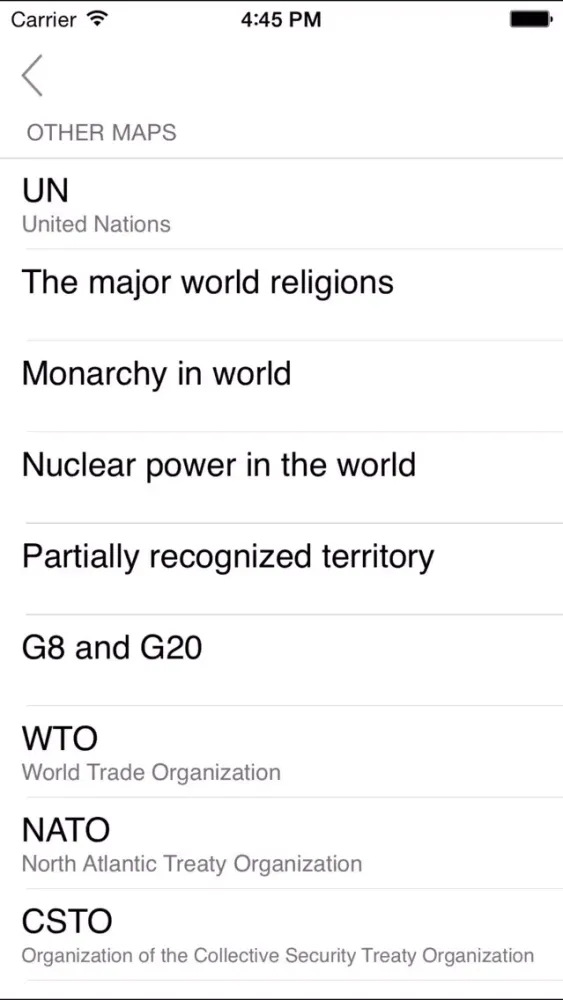 World. Political map سکرین شاٹس