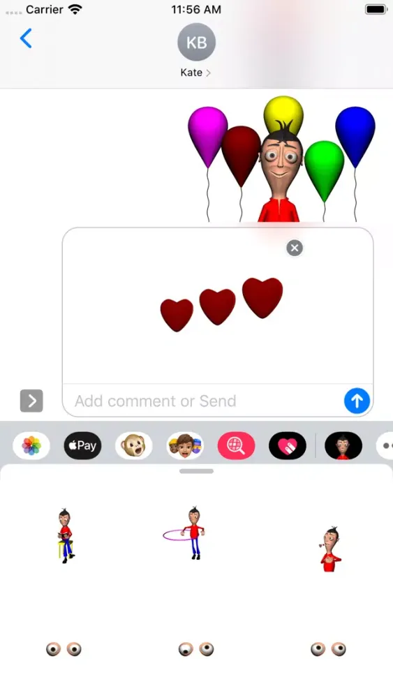 Tangkapan skrin Mateo Stickers