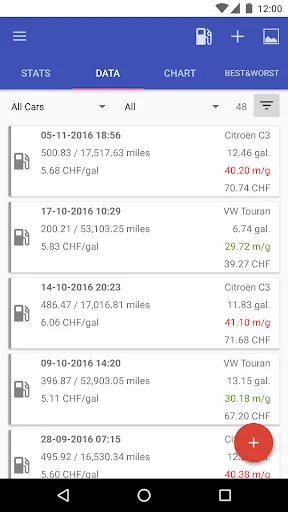 My Cars (Fuel logger++) স্ক্রিনশট