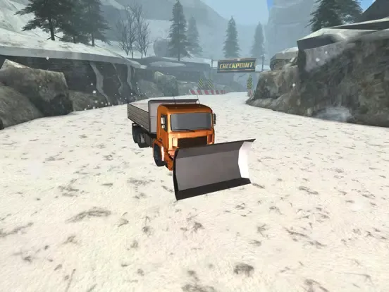 Screenshot di 3D Snow Plow Racing- Extreme Off-Road Winter Race Simulator Free Version iPad 