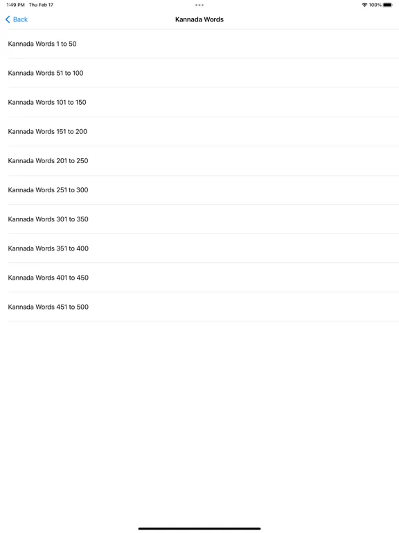 Learn Kannada through Tamil iPad  스크린샷
