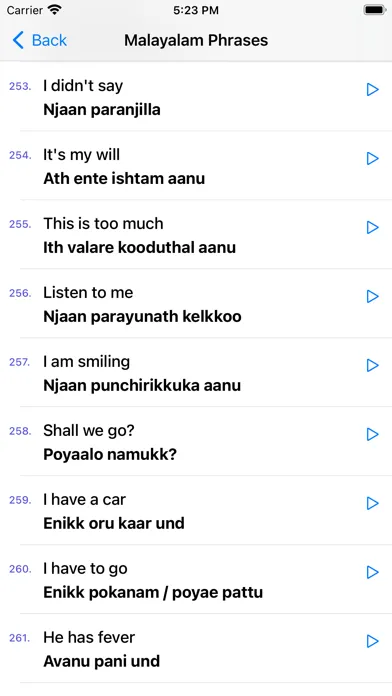 Скриншоты Learn Malayalam Language