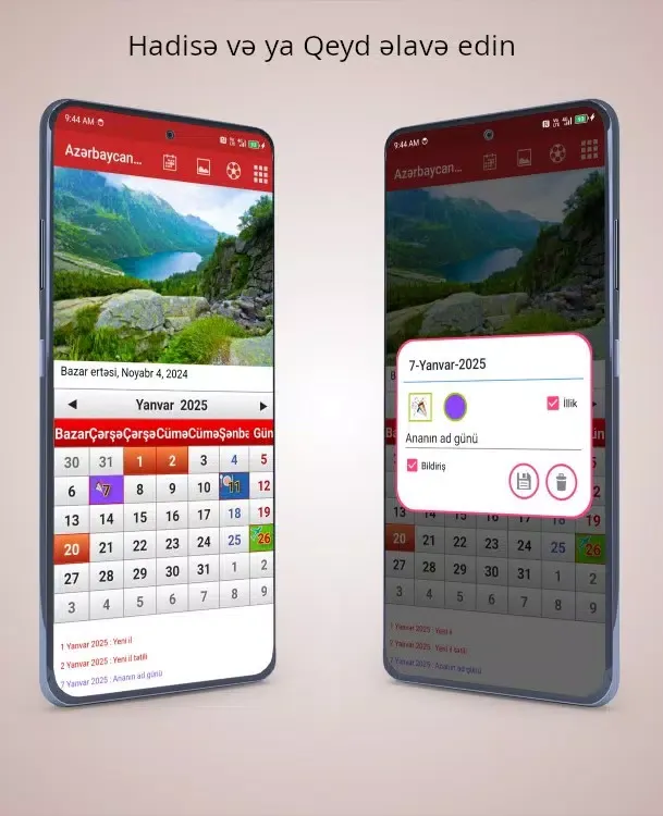 Azərbaycan təqvimi 2024 Screenshots