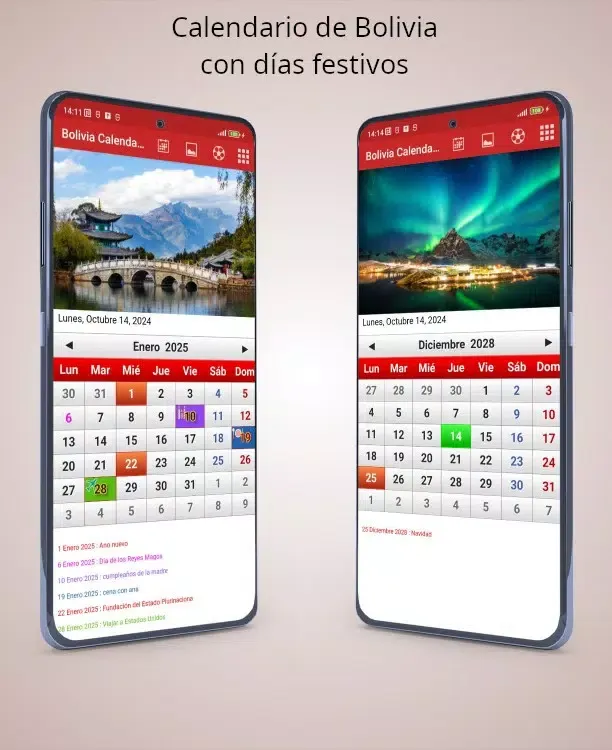 Bolivia Calendario 2025 Screenshots