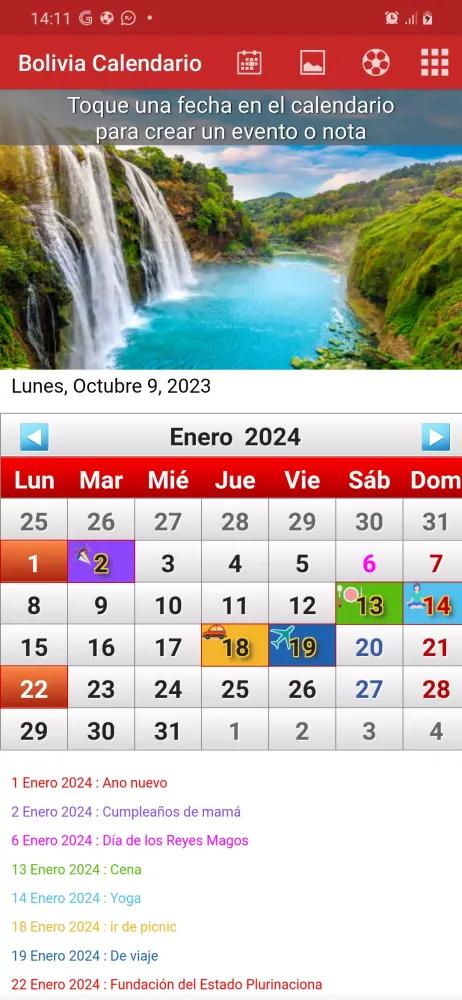 Bolivia Calendario 2025 Screenshots