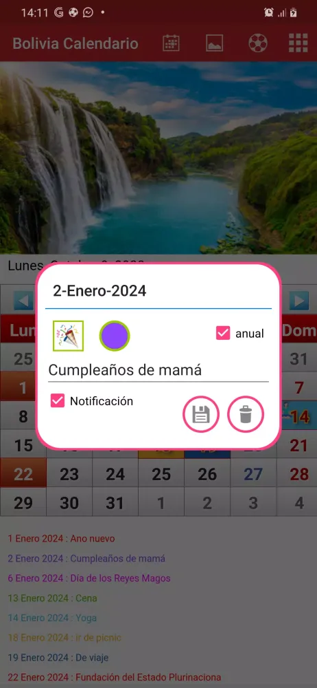 Bolivia Calendario 2025 Screenshots
