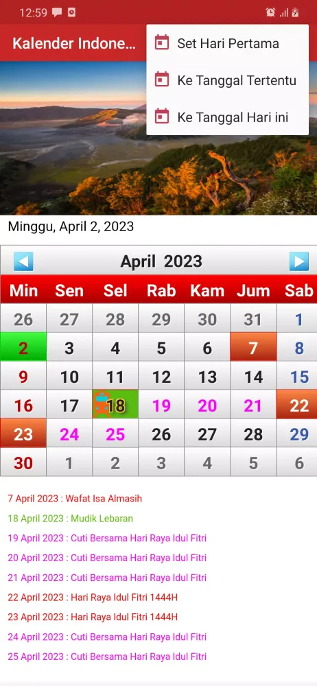 Indonesia Calendar Screenshots