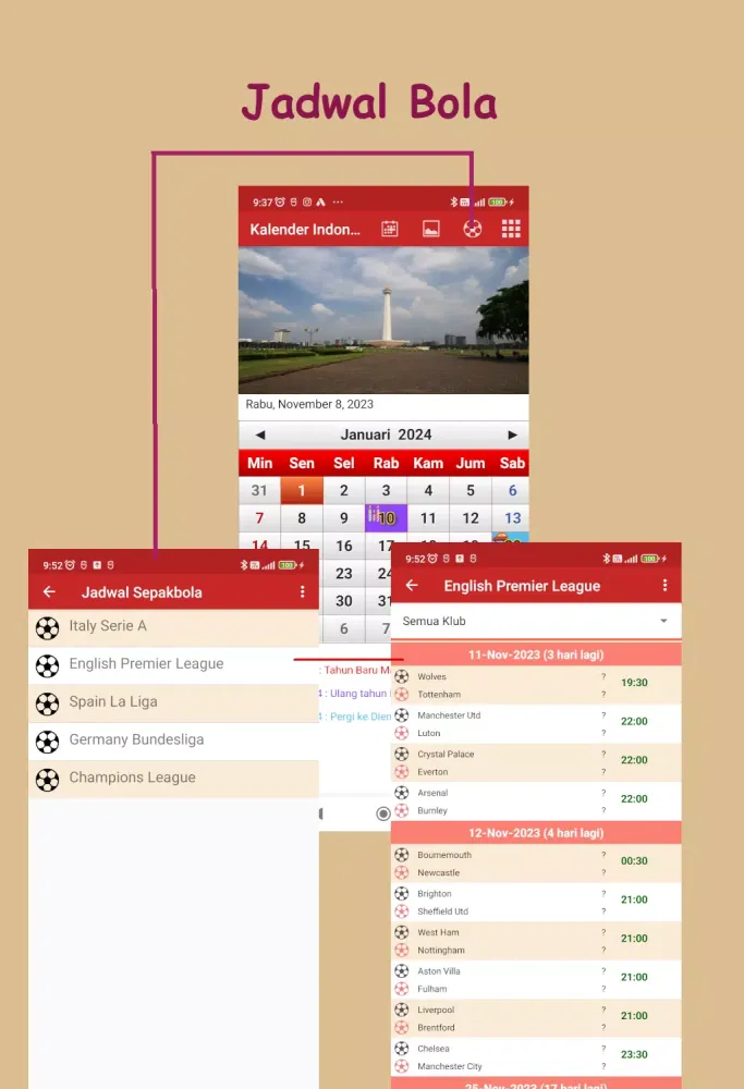 Indonesia Calendar Screenshots