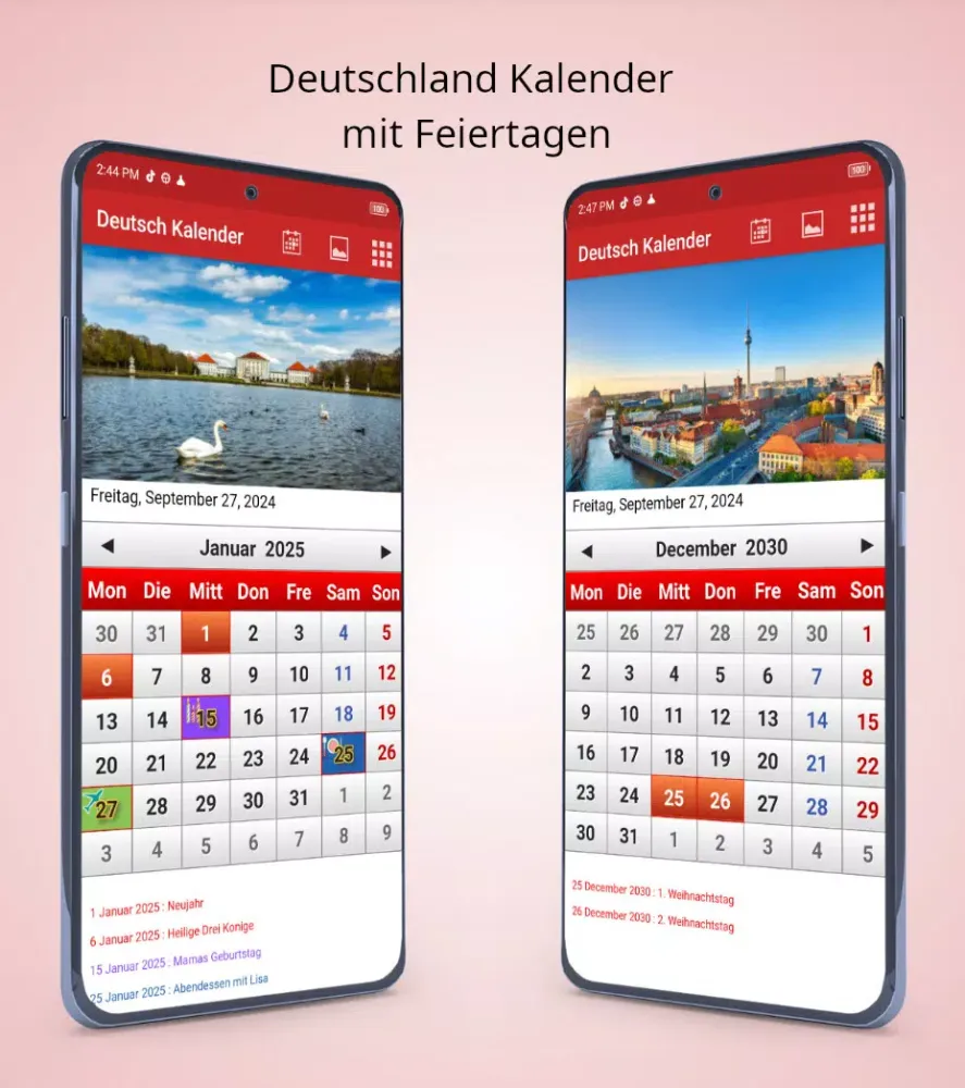 Ảnh chụp màn hình của Deutsch Kalender 2025
