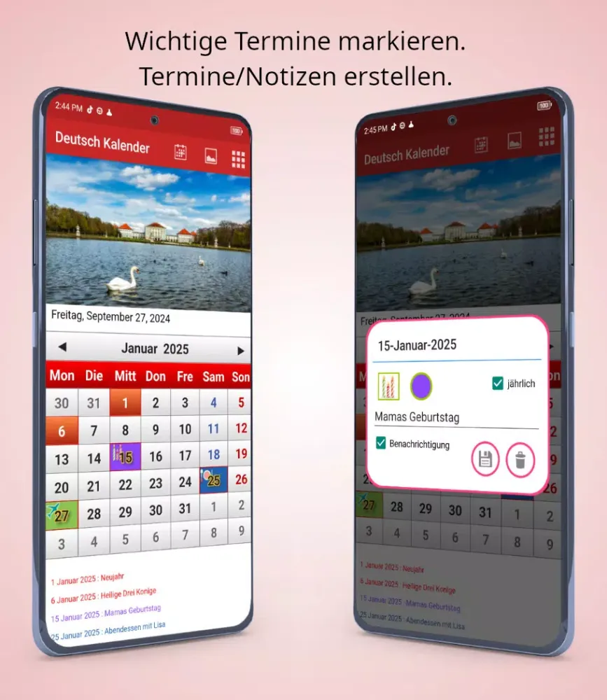 Ảnh chụp màn hình của Deutsch Kalender 2025